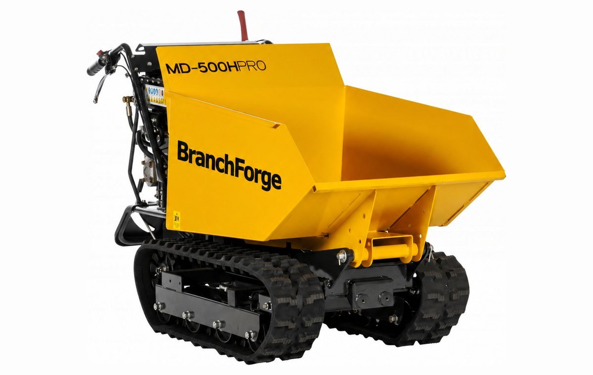 MD-500HPRO side profile showing rubber tracks and low body